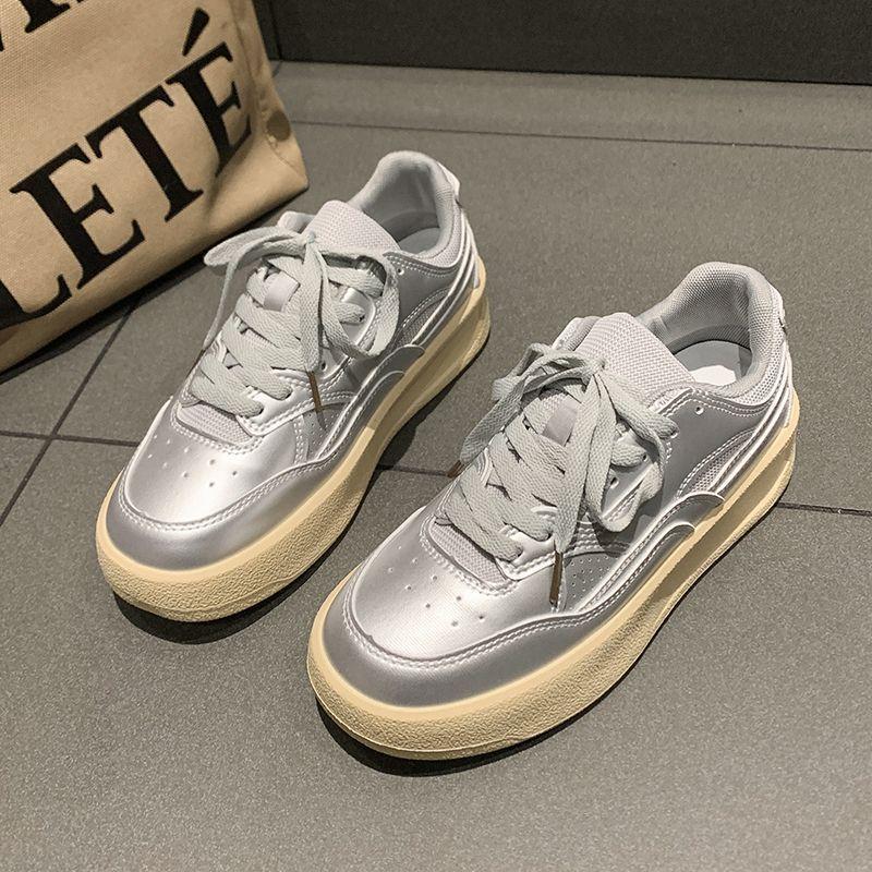 Flat All-match Small White Shoes Women 2024 Summer New Breathable Simple Retro Board Shoes Sports Casual Shoes