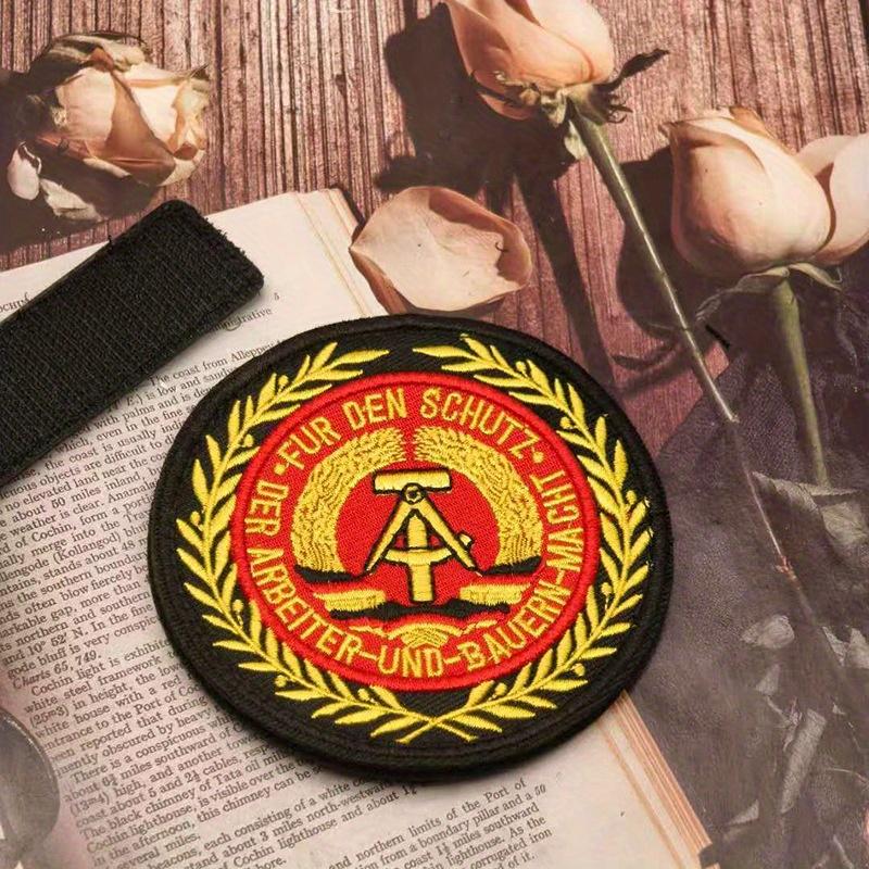 

Germany Embroidery Morality Badge Eagle Hook and Loop Seal Tactical Circular DIY Decorative Backpack Tactical Patch