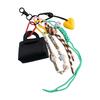 Portable PU Leather Handbag Pendant Keychain Wallet Braided Rope Keyring Fashion Bag Charm Accessory for Women and Girls