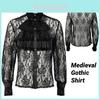 Blusa Elegante Manyishang Pirata Vampiro Renascença Vitoriana Medieval Gótica