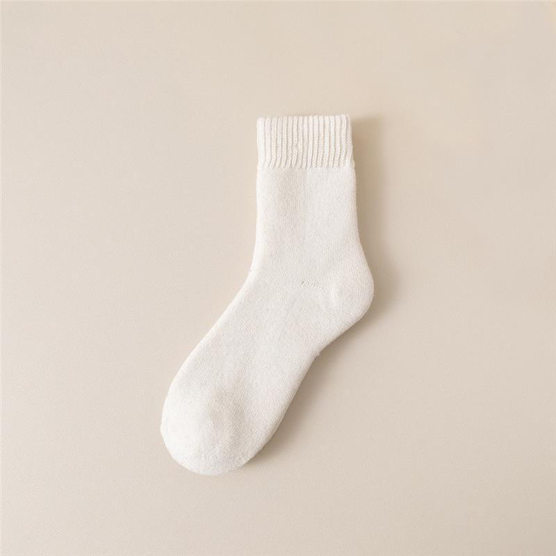"Women's Warm Fleece Mid-Tube Socks - Cozy Terry Floor & Sleeping Socks"