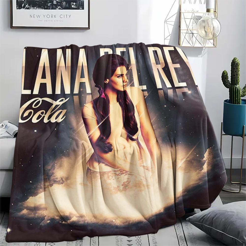 1 Adet Lana Del Rey Baskılı Flanel Battaniye, Yüksek Kalite, Dört Mevsim İçin Rahat, Ev Dekorasyonu, Sıcaklık ve Konfor, Noel Hediyeleri İçin Mükemmel