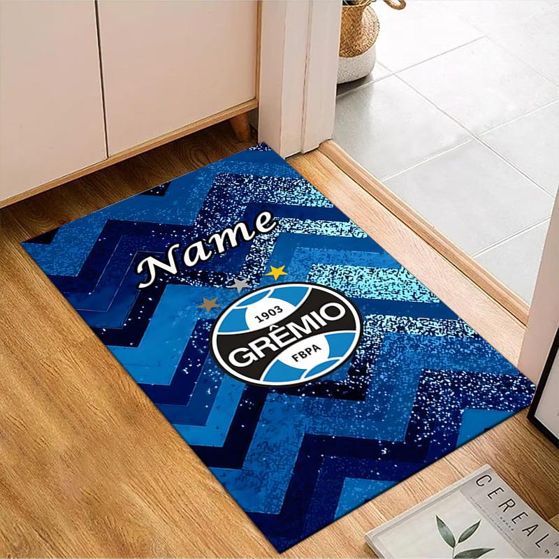 Custom Name Gremio Soccer Crest Design Rug Game Carpet, Floor Mat for Bedroom Living Room Entryway Rug, Home Decor Idea Gift for Christmas birthday