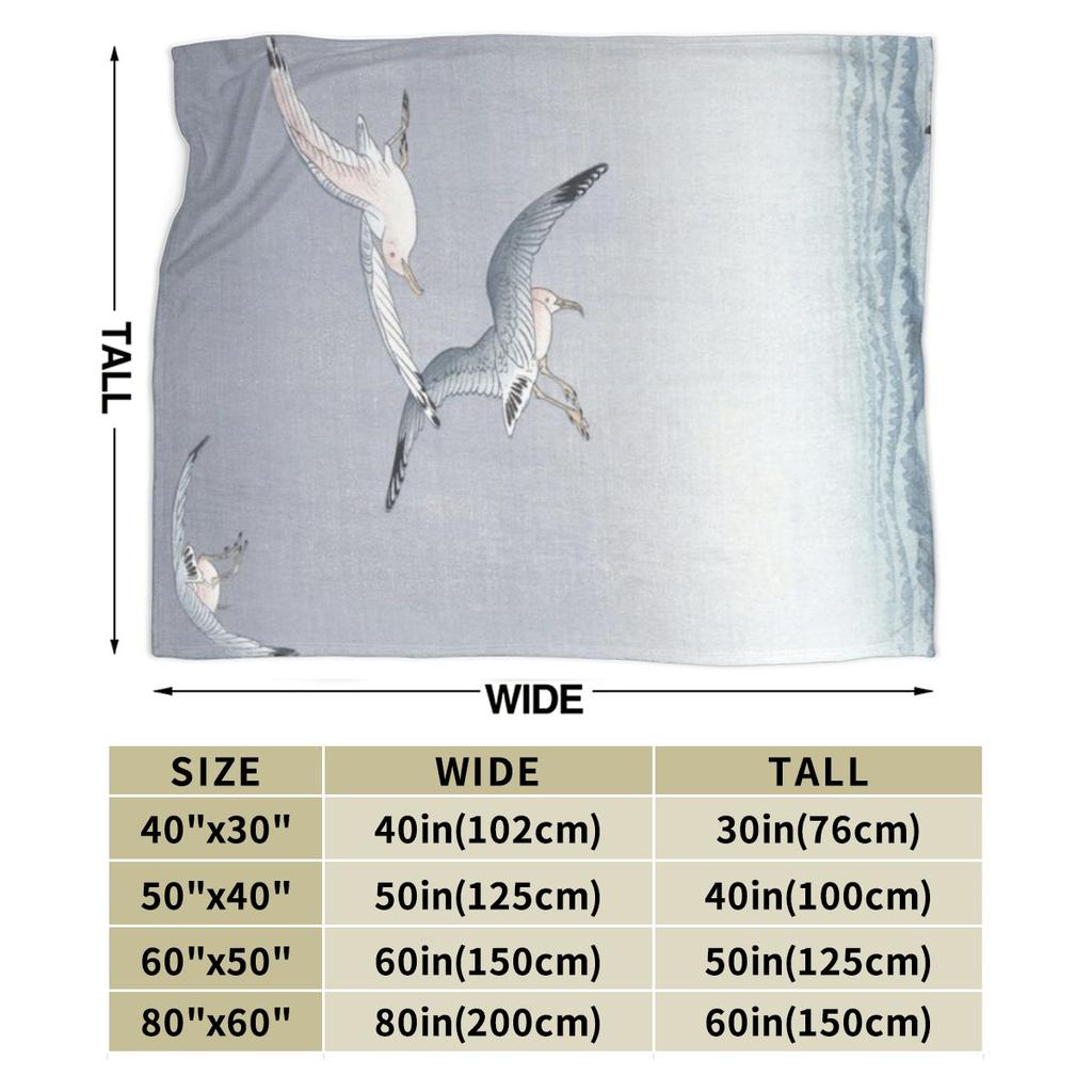 Three Gulls By Ohara Koson Custom Soft Party An UltraSoft Micro Fleece Blanket
