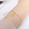 Cazador Gold Color Lotus Charm Bracelet for Women Aesthetic Flower Stainless Steel Chain Bracelet on Hand Jewelry Gift Wholesale