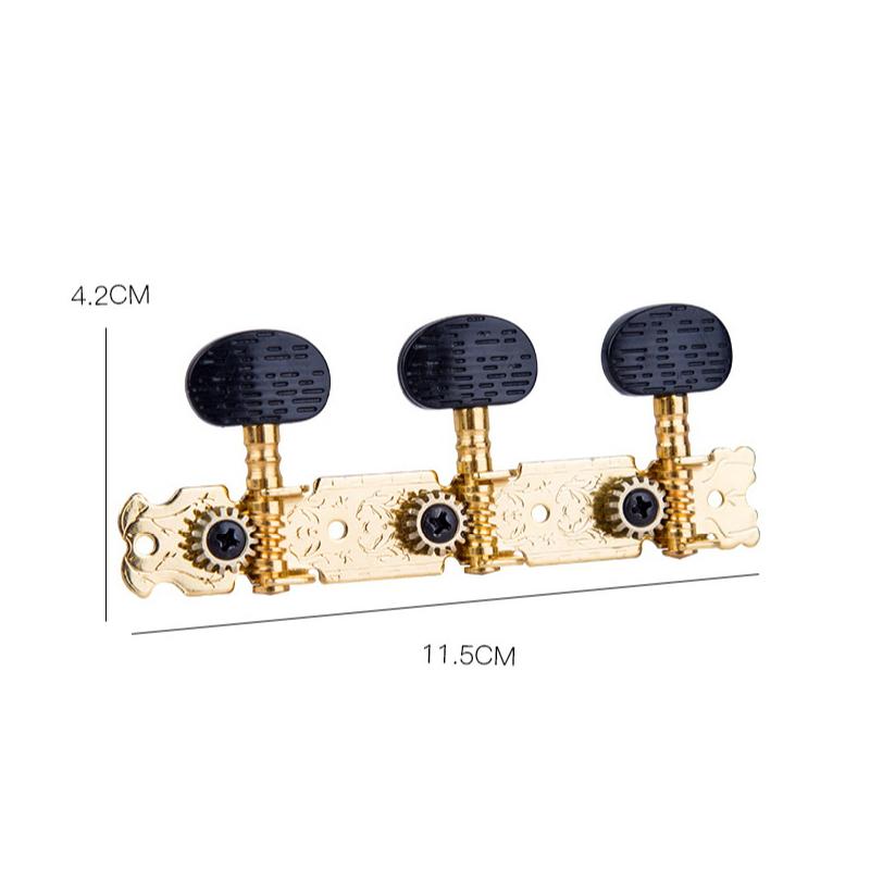 1 Pair 3L 3R Gold Plated Classical Guitar Tuning Pegs Machine Heads Tuning Keys Tuners Guitar Accessories