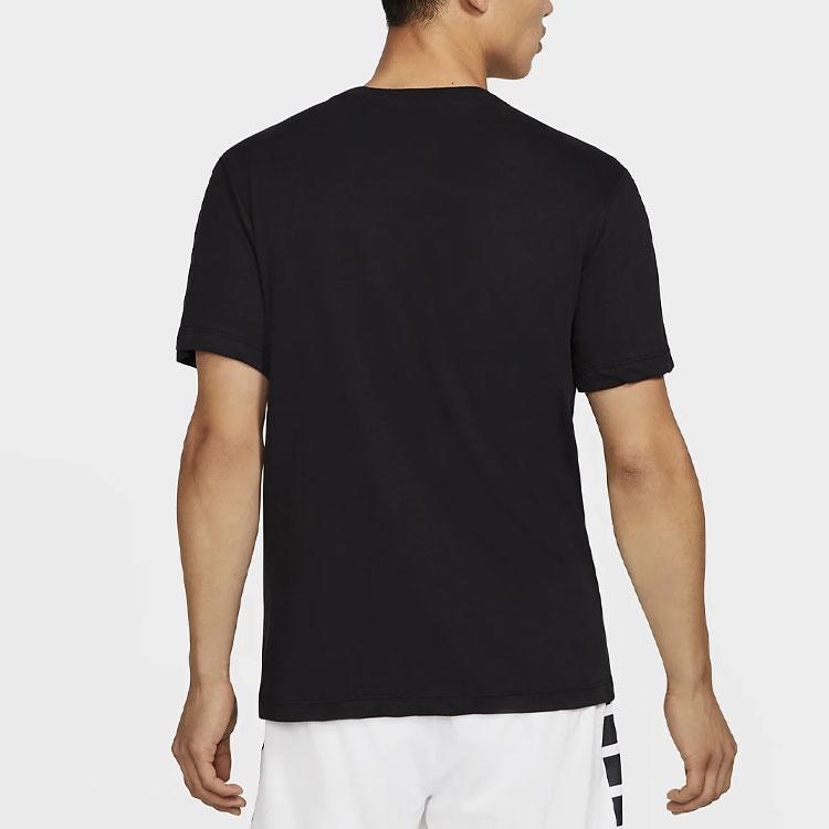 Nike T Shirts Men's Black Crew Neck Moderate Straight Fit DB6179-011