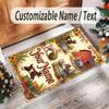 Farm Country Theme Crystal Velvet Rug Personalized Custom Name Text Soft Floor Mat Home Decor