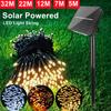 Guirlandes Solaires LED 8 Modes 300LED 200LED Alimentées par Panneaux Solaires Lumières d'Extérieur de Noël Étanches Guirlandes Féériques de Noël Étoilées