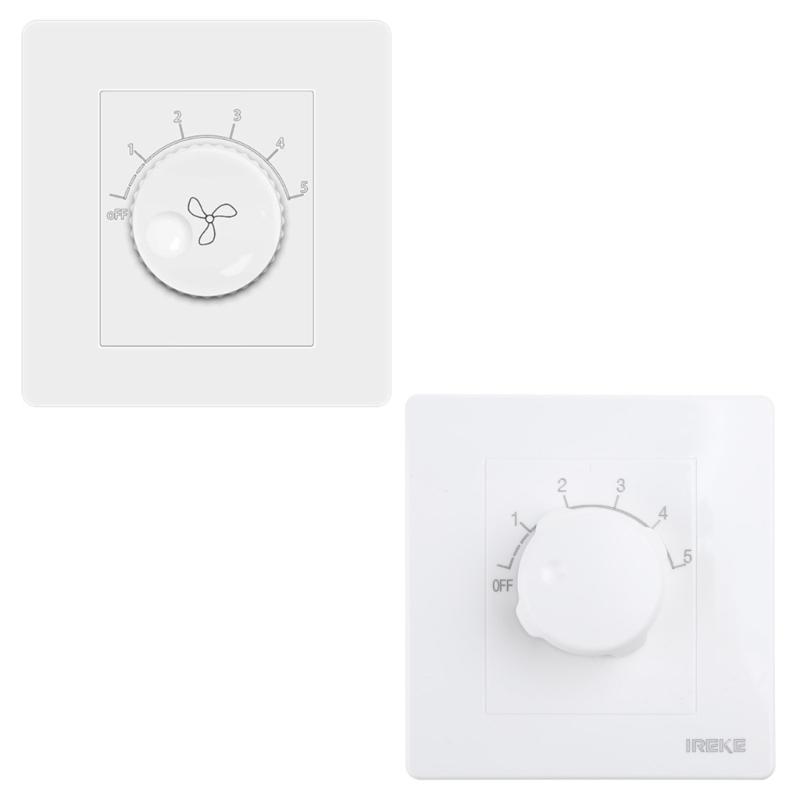 Universal Surface Mounted Ceiling Fan Speed Controller Fan Speed Control Switch Five-speed Electric Fan Switch Square