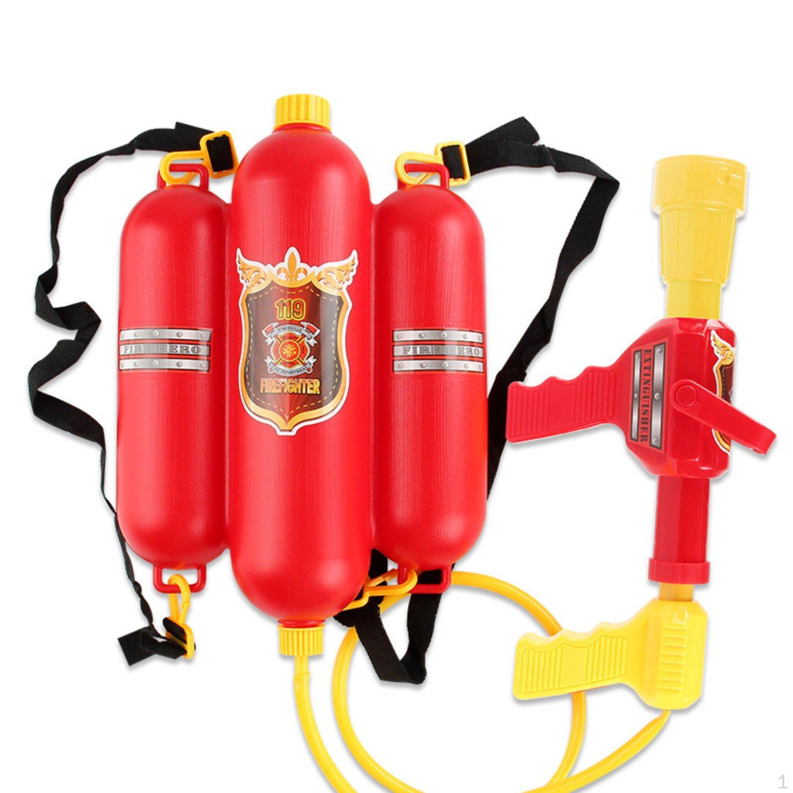 Kids Firefighter Costume Water Spray Function Role Play Set Reflective Stripes