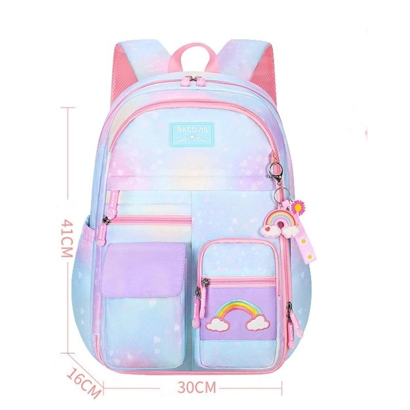 

Lightweight Children s Cute Backpack Backpack Children s Elementary School School Bag Pink Girl School Bag 30*16*41cm синій