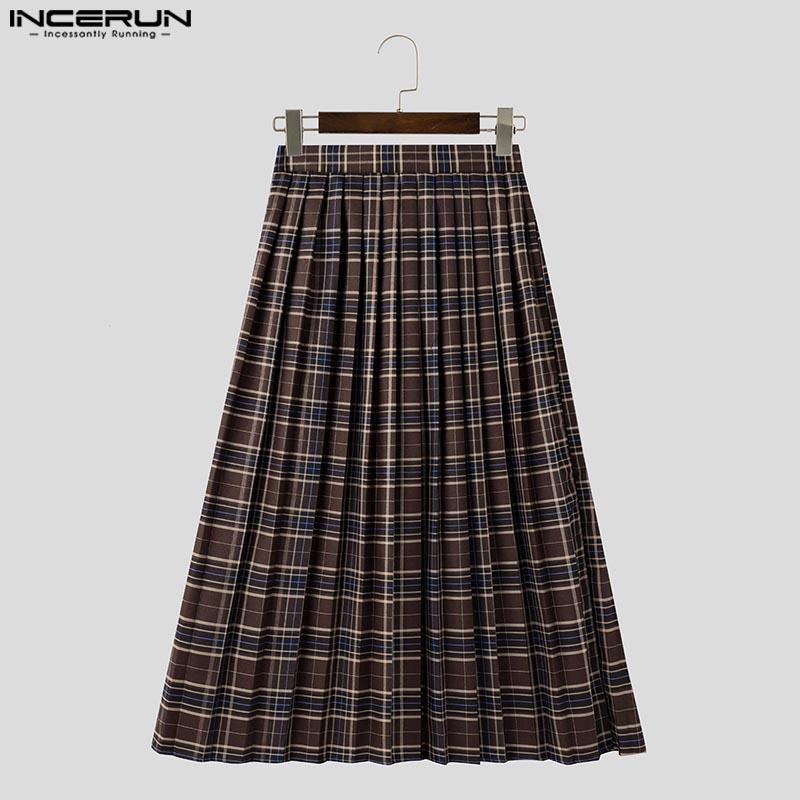 INCERUN Pánské kalhoty s potiskem a bočním zipem v pase