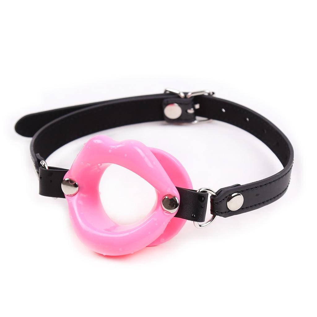 Open Mouth Gag Oral Fixation With Belt Sex Toys Silicone Lips O-Ring BDSM Slave Stuffed Adult Games For Couples Flirting