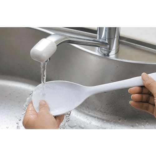 Shimomura Kihan Silicone Cooking Spoons, Large and Small, Set of 2 [Made in Japan] Dishwasher Safe and Heat Resistant, Mix, Scoop, and Scoop with One