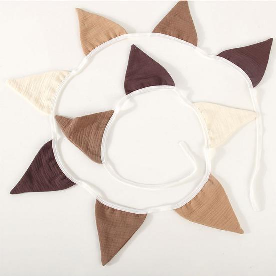 Baby Banner Flag Nursery Garland Triangle Bunting Flag Soft Fabric Vivid Color Kids Banner Nursery Decor