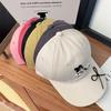 Cute Dog Baseball Cap For Women Outdoor Sunshade Duck Tongue Caps Sweet Bow Peaked Hat Big Brim Adjustable Girl Sunscreen Visors