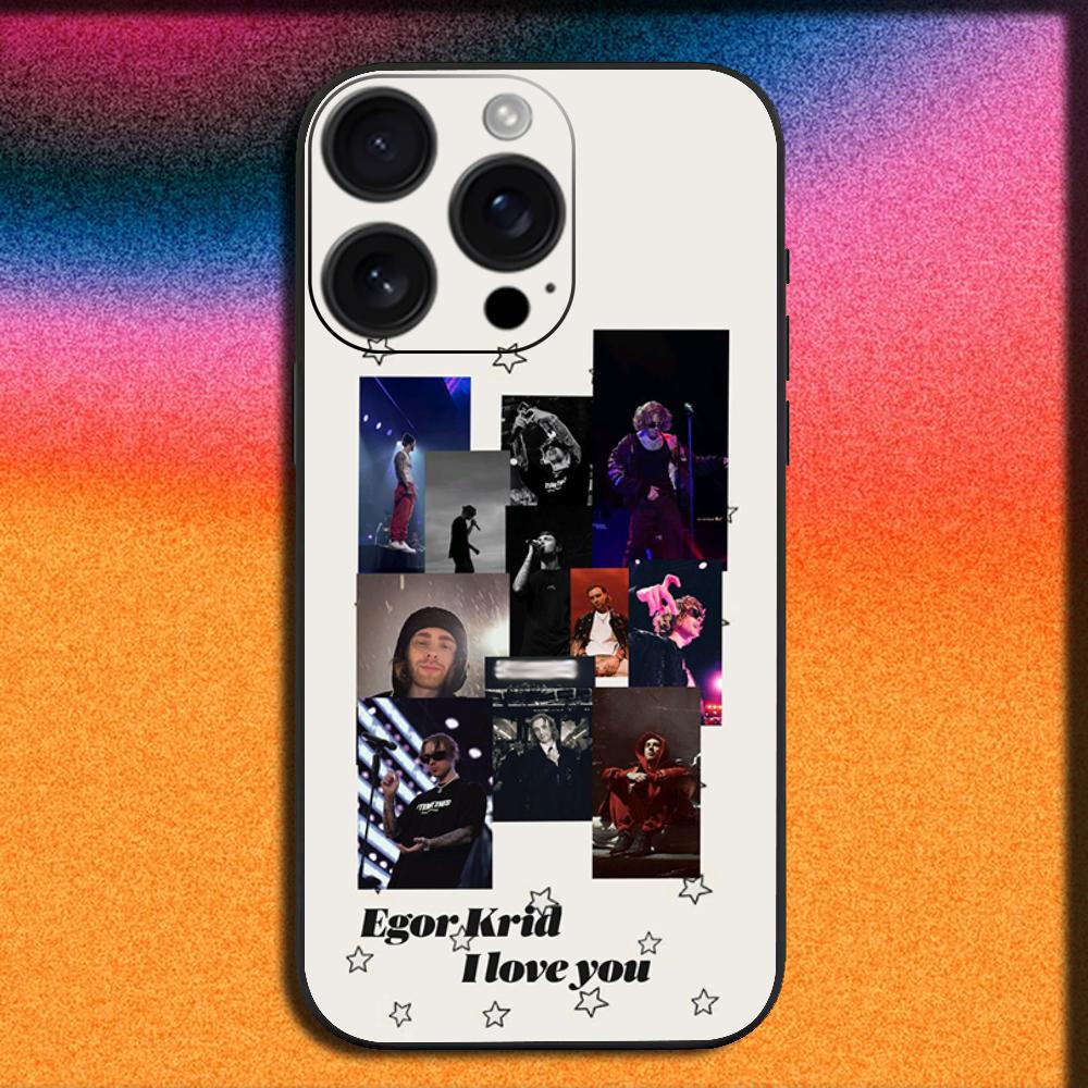 

Rapper E-Egor Kreed EK Phone Case For iPhone 16,15,14,13,12,11,Pro,XS,Max,XR,Plus,SE,Mini Soft Black Cover iPhone15
