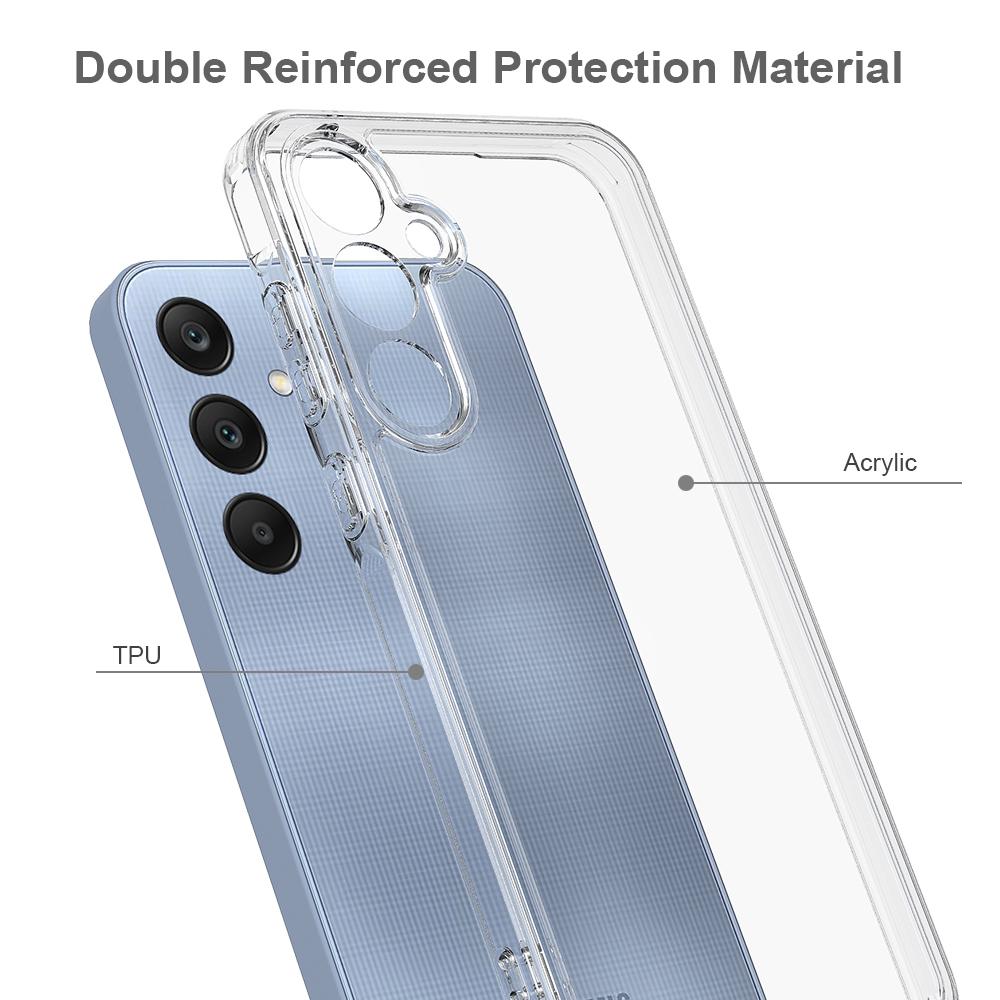 For Samsung Galaxy A35 5G Clear Phone Cover Acrylic+TPU Case Anti-scratch