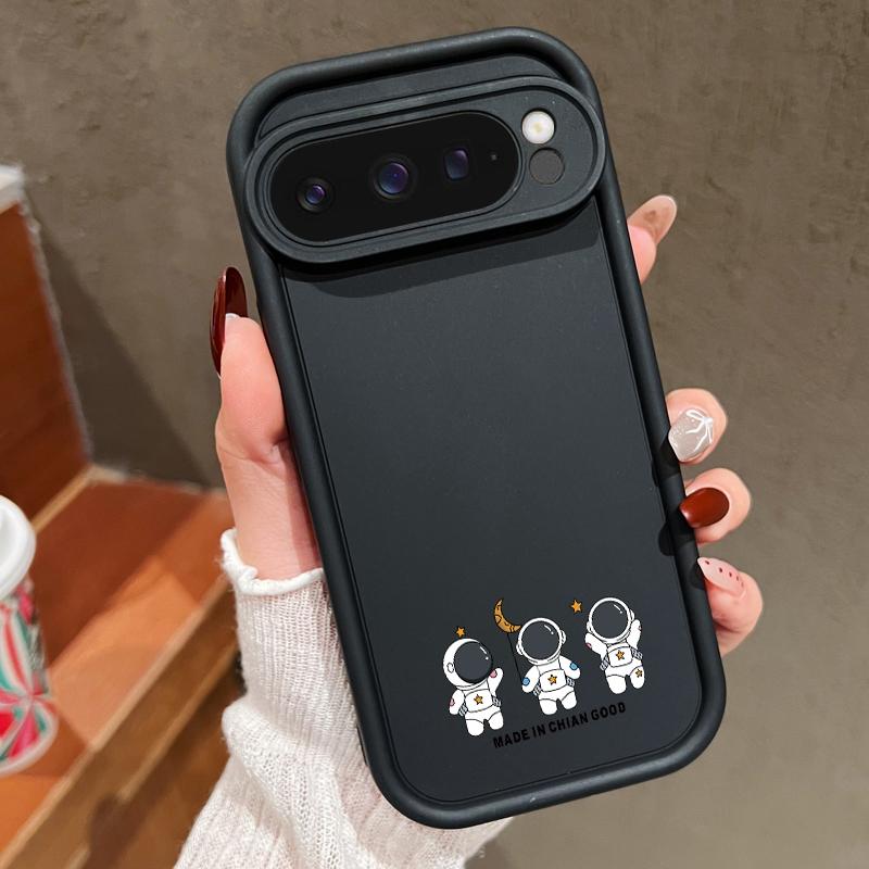 

Милый чехол с изображением планеты, звезды, астронавта, TPU, противоударный чехол для Google Pixel 9 Pro XL 8 Pro 8A, защитный матовый мягкий чехол для телефона Google Pixel 9 прохладный черный