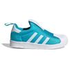 Adidas Originals Superstar 360 Comfortable Versatile Shock Absorbing Durable Low Top Kids Sneakers Kids Sneakers Light-Blue FZ2978
