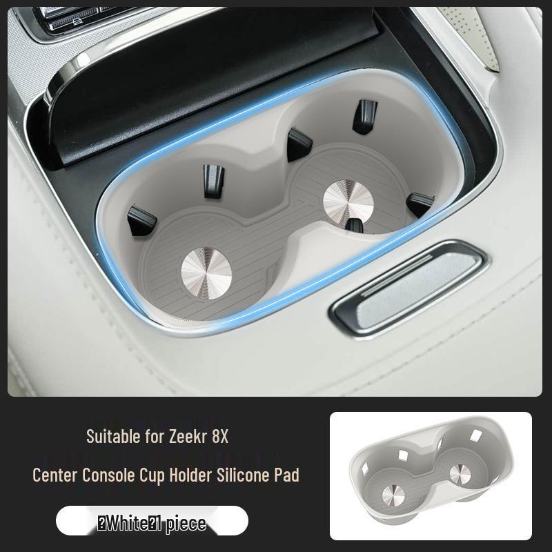 Zeekr 8X Silicone Center Console Cup Holder Protective Pad for Interior Enhancement For Zeekr 8X