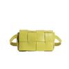 Leather woven clutch bag women's breast bag waist bag chain small bag mini crossbody spring new urban simplicity