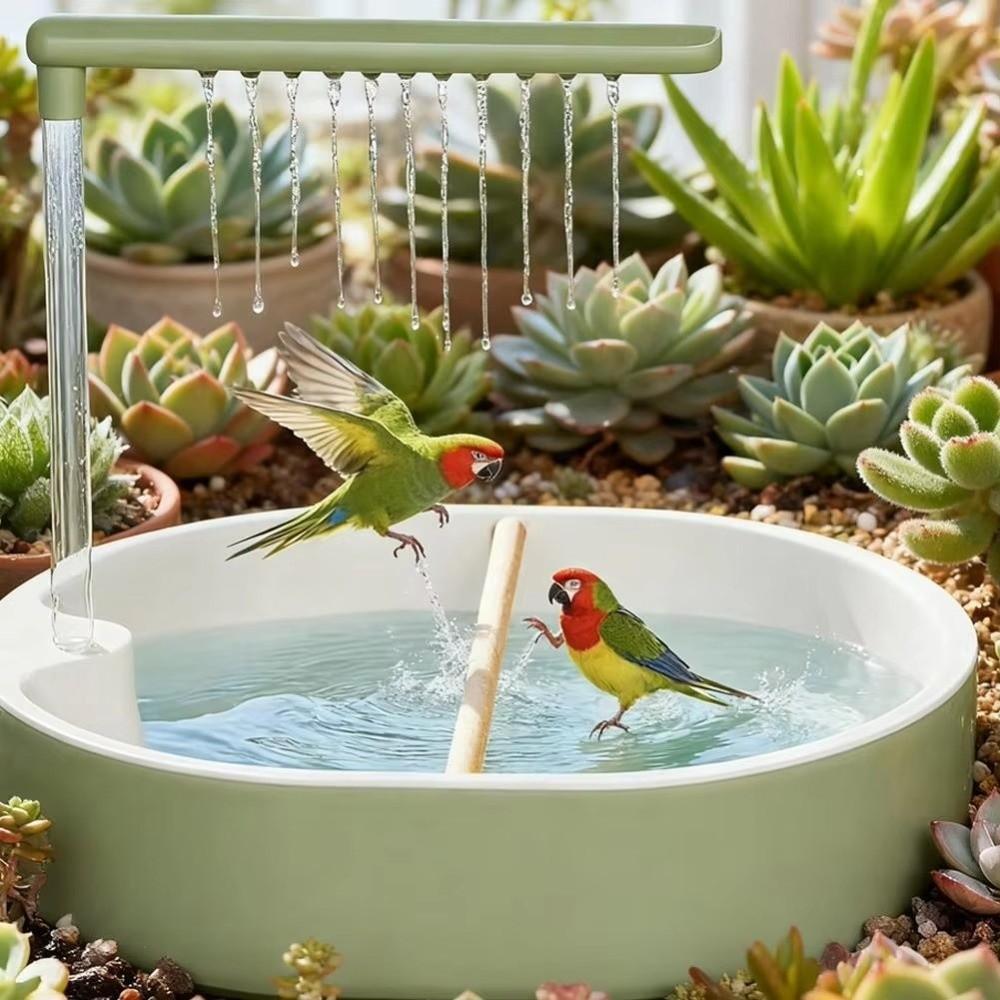 Zirkulierendes Wasser Papageien Dusche Komfort Vogelbad Dusche Vogel Wasser Sprüher Spielzeit Vögel