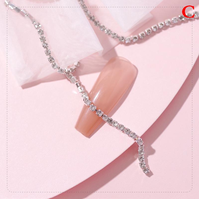 

23 см Золото Серебро Цепочка для ногтей Металлическая Маленькая Цепочка Навыки Дизайн Ногтей Украшение as the picture