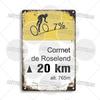 Cartello Metallica Tour de France Targa Ciclismo Paves Du Paris Roubaix Col du Galibier Col de Sarenne Alpe d'Huez Mont Ventoux Glandon