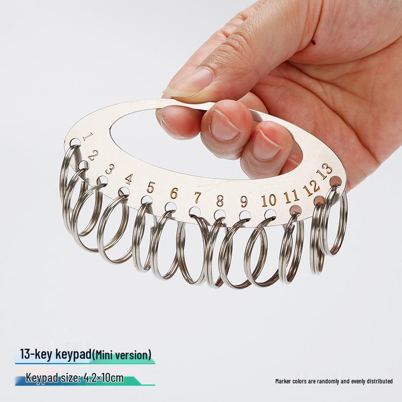 Stainless Steel Round Key Disk with Tag Ring for Key Management and Storage