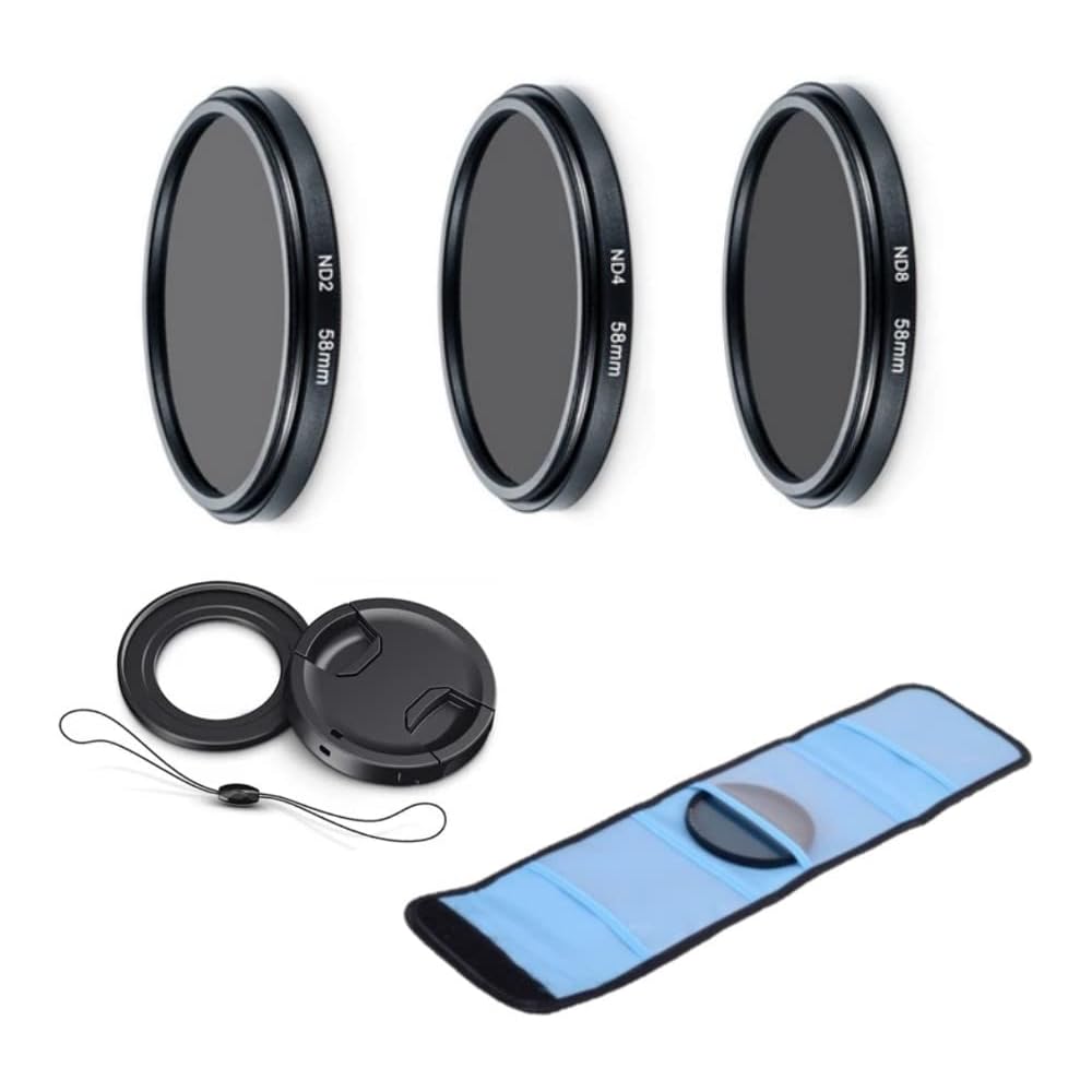 Camera Accessory Bundle Set for Canon PowerShot G7X, G7X Mark II, and G7X Mark III Cameras, Including ND2, ND4, and ND8 Filter Sets, Adapter Rings, an