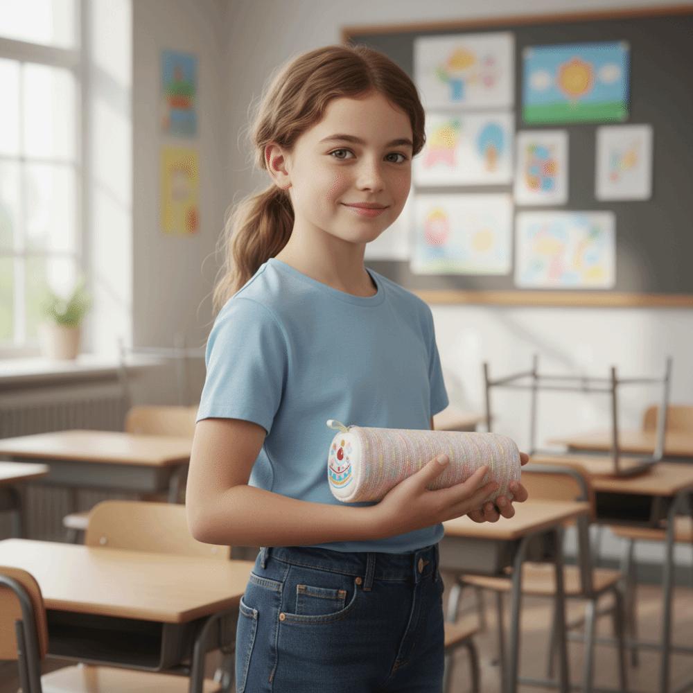 Soft Material Pencil Bag Floral Pattern Pencil Case Creative Pattern Pen Pouch School Stationery