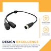 Audio Splitter Cable 5 Pin DIN Male to Dual Female High Transmission Audio Splitter Cable for Synthesizer Organ Electric Piano Midi Guitar