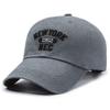 Unisex Distressed Embroidered Cotton Baseball Cap with Soft Brim for Sun Protection