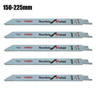 Heavy Duty Metal Cutting Reciprocating Saw Blades, 150/200/225mm Bi-Metal Saw Blade for Thick Metal Fast Straight Cutting