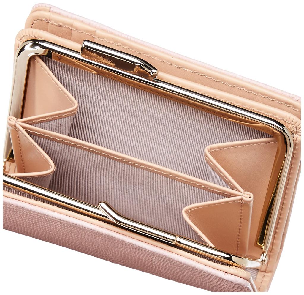 Topkapi Italian Leather Lizard-Embossed Clasp Bifold Wallet by Lucia, Women's, Pink Gray, Free Size