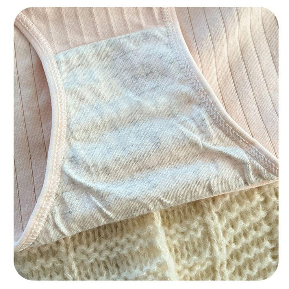 5Pcs Knitted Fabric Seamless Triangle Panties Large Size Mid Waist Underwear Comfortable Daily Wear