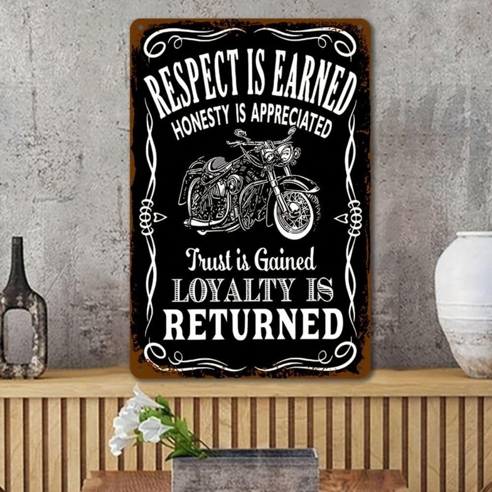 Vintage Retro Motorcycle Tin Sign Metal Wall Art Decor for Home Garage Man Cave Bar Cafe 20x30cm