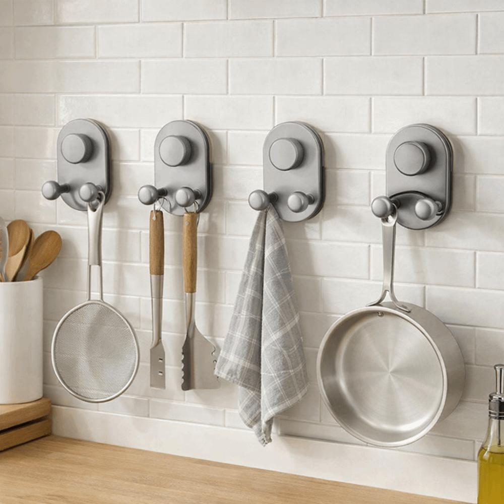 3 PCS Non-Marking Suction Cup Hooks Moisture-proof Kitchen Storage Hooks Wall Hook Living Room