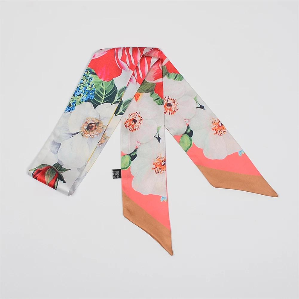 Summer scarf hairband for women with versatile kidnapping long streamers elegant fashionable narrow strips tied with small scarf