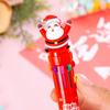 1 Piece Cute Christmas Ballpoint Pen Press Cartoon Reindeer Grandfather Multicolor 10 In 1 Colors Stationery School Office Supply
