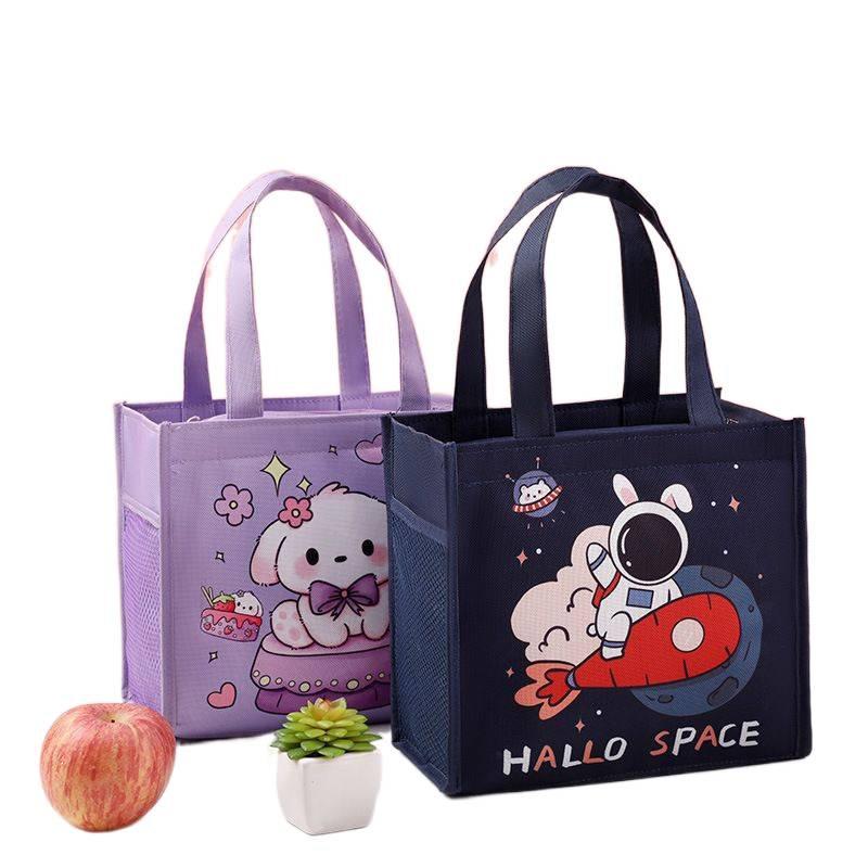 Insulated Bento Lunch Bag - Waterproof Meal Carrier with Aluminum Foil Lining for Students and Office Workers