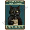 Metal Signs Vintage Cafe Signs Wall Decor Funny Posters Retro Plaques Painting Coffee Bar Sign Tin Signs Home Wall Decor Art