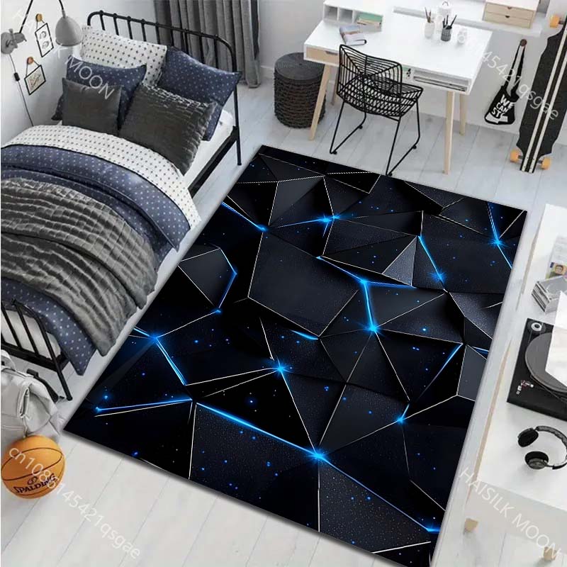 1PC 3D Abstract Polygons Art Carpet for Living Room Bedroom Sofa Home Decor Rus Non-slip Floor Mat Luxury Gift Multiple Sizes