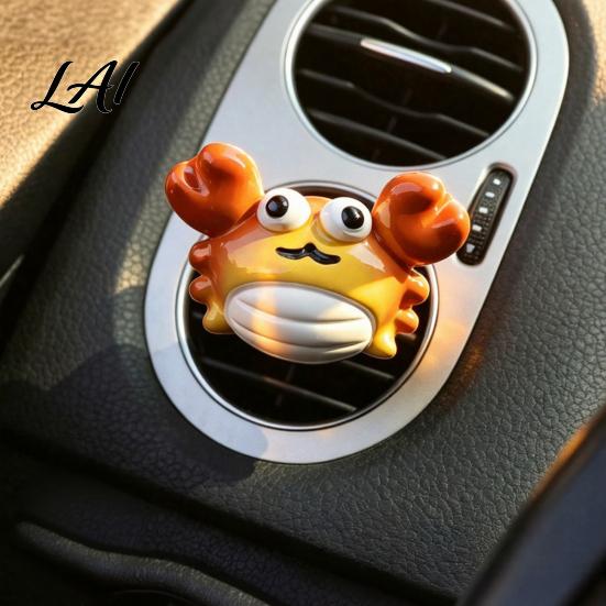 Car Interior Accessories for Women Cute Animal Vent Clip Lying Elephant Rhino Seal Dragon Air Freshener Holder Decorative Clip Dashboard Decor with