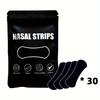 30pcs Black Nasal Strips for Sports & Sleep - Breathable, Hypoallergenic,Snore Prevention Nasal Strips|Breathable Nasal Strips