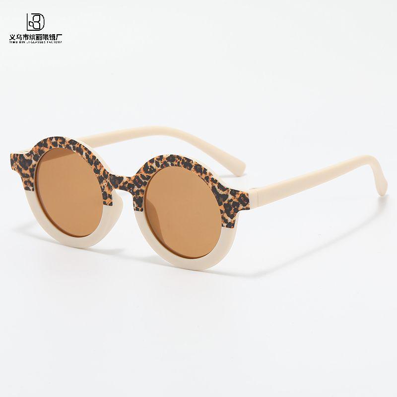 Children'S Sunglasses Boys And Girls Retro Round Frame Sunglasses Fashionable Children'S Uv-Proof Sunshades Trendy Baby Glasses