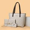 New Printed Shoulder Bag Splicing Plaid Messenger Bag Contrasting Color Large Capacity Texture Women's Bag Mother Bag
