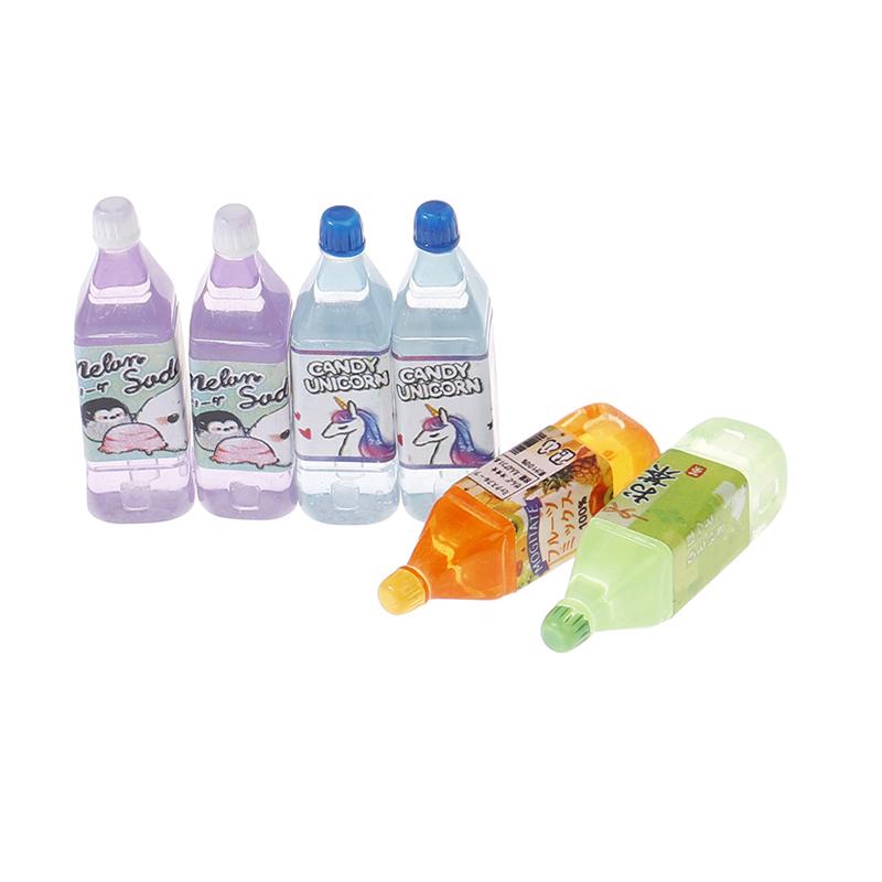 5Pcs Dollhouse Miniature Food Play Japanese Juice Tea Drink Model Props Life Set